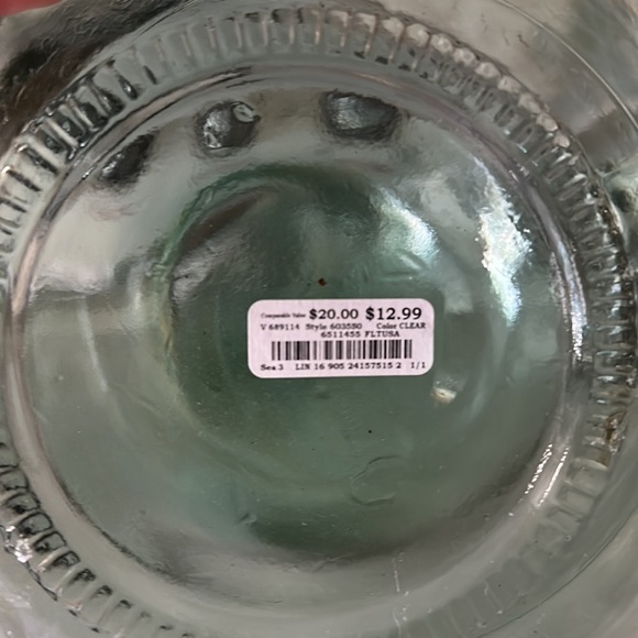 Large green clear vase 100% recycled glass - Picture 2 of 2